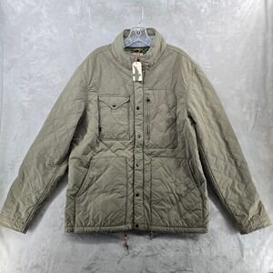 NWT Relwen Mens XL Quilted Tanker Jacket Khaki Barley M102709 Utility Field Coat